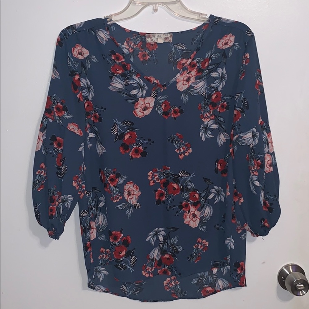 Bell Sleeve Floral Blouse
